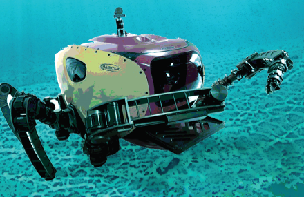 A dexterous crabster robot explores the seafloor